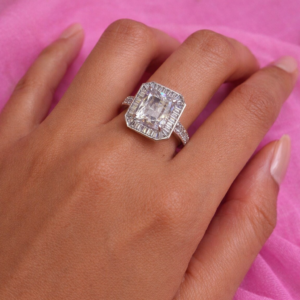 Adjustable Premium Geometric Crystal Ring