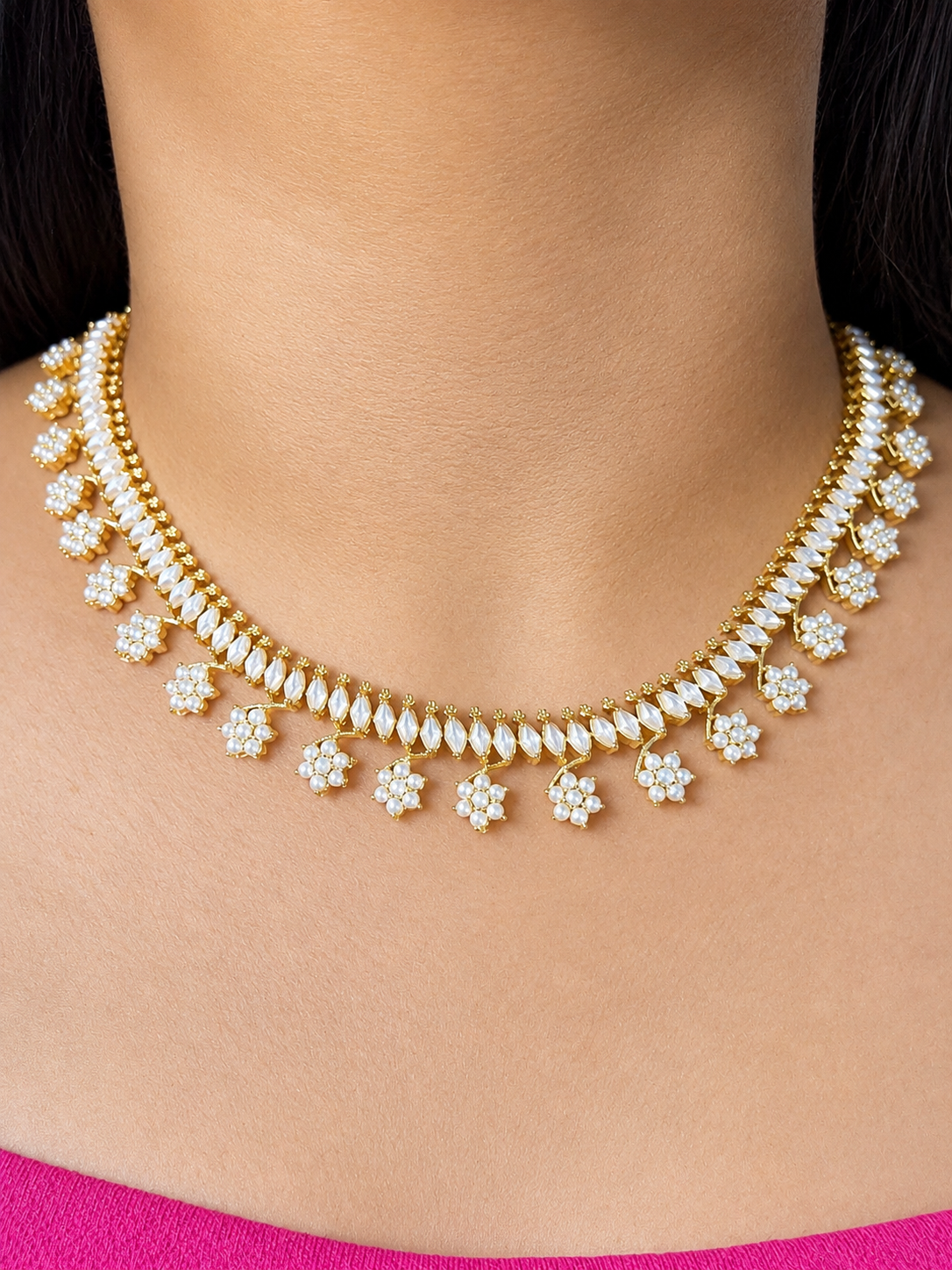 Nayab Pearl Bloom Choker