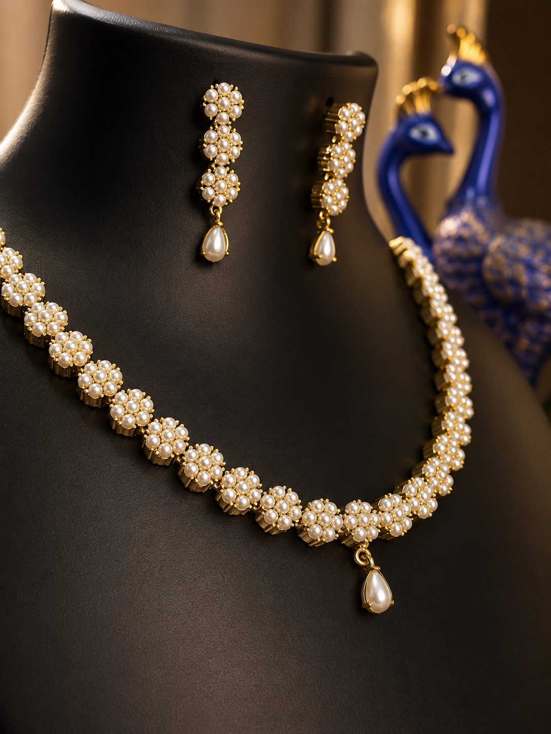 Classic Floral Pearl Necklace Collection