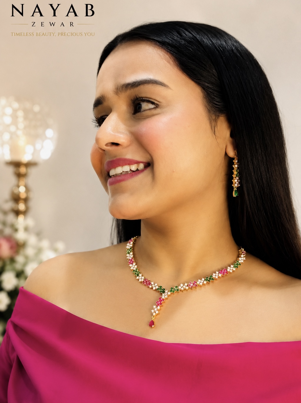 Royal Radiance Multicolor Necklace Set