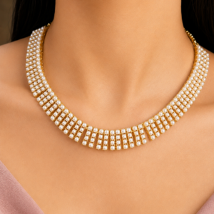 Elegant Pearl Drape Necklace